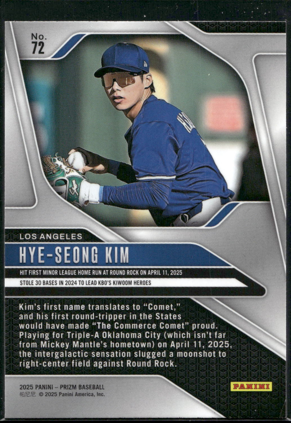 2025 Panini Prizm #72 Hye-Seong Kim
