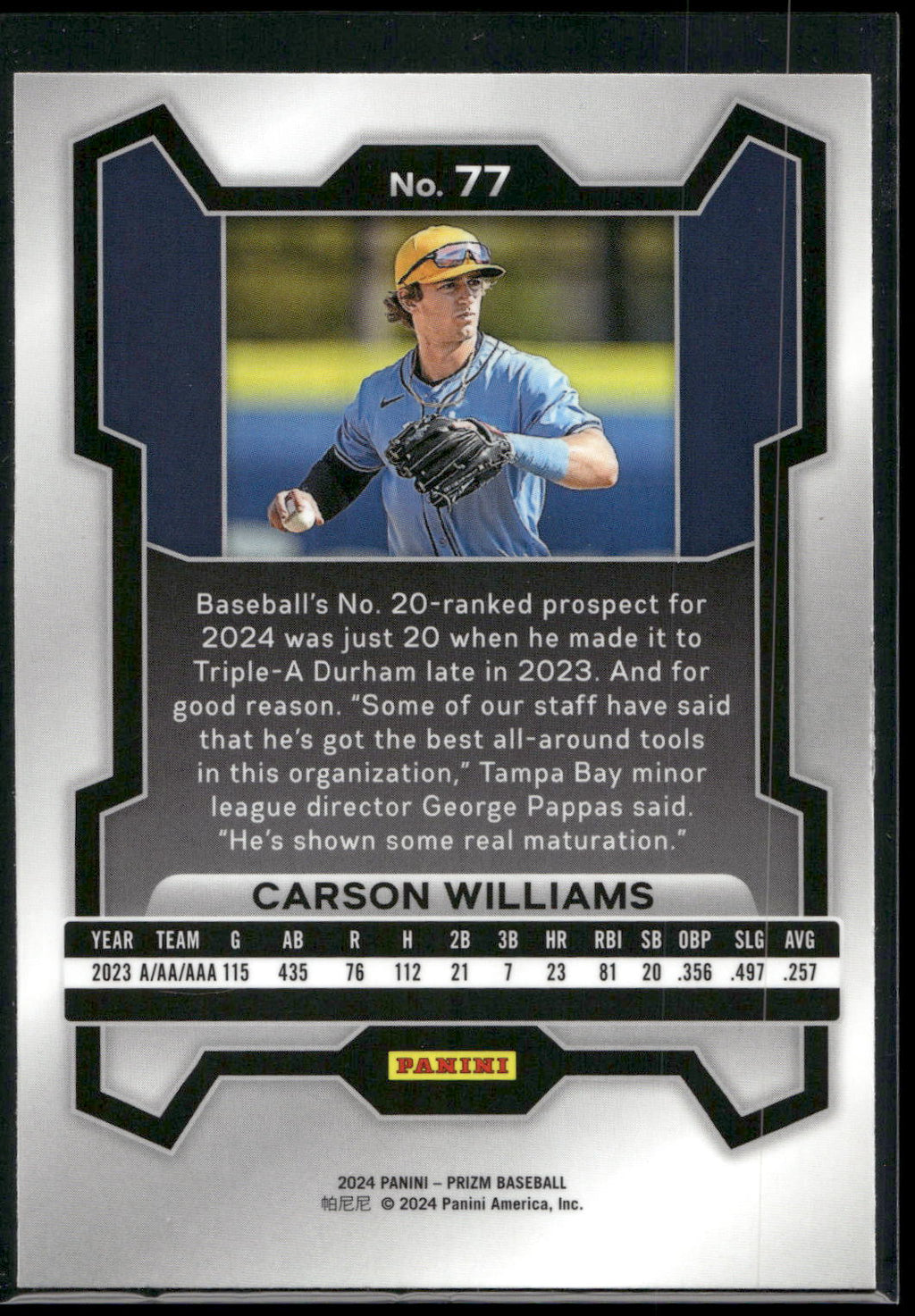 2024 Panini Prizm #77 Carson Williams