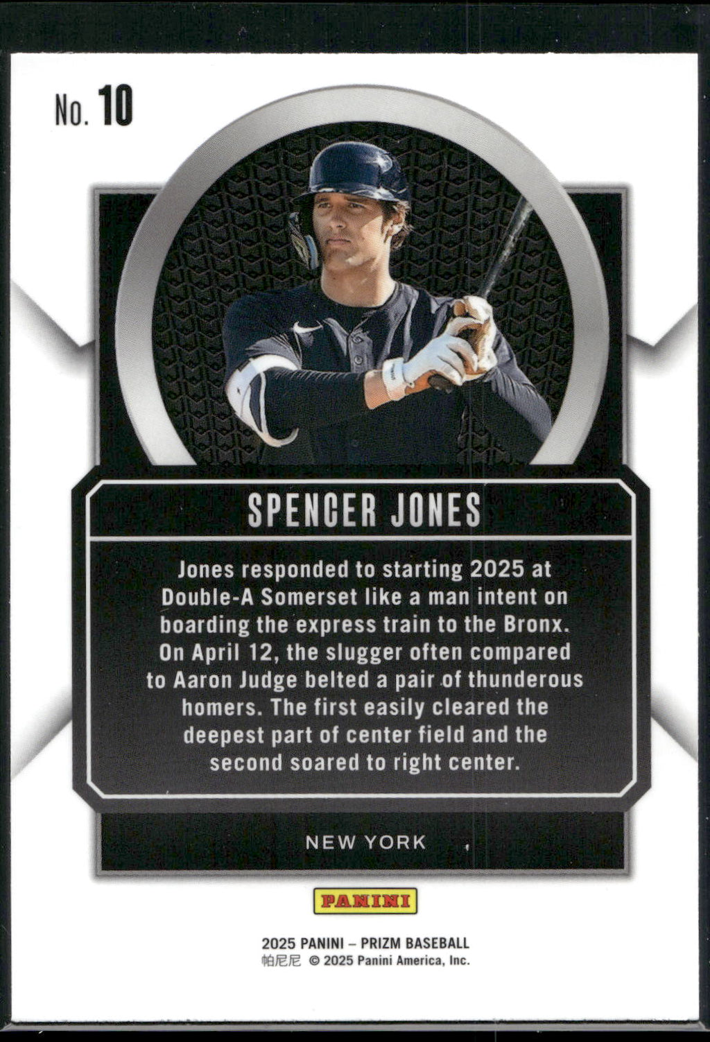 2025 Panini Prizm #10 Spencer Jones Talisman