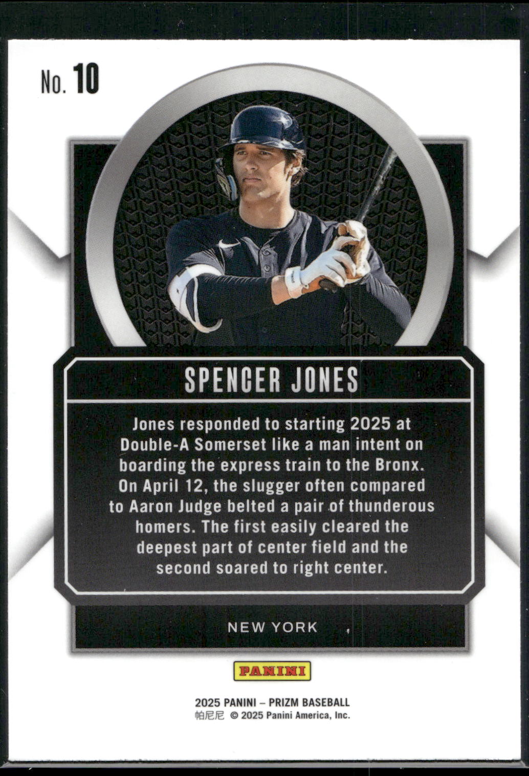 2025 Panini Prizm #10 Spencer Jones Talisman