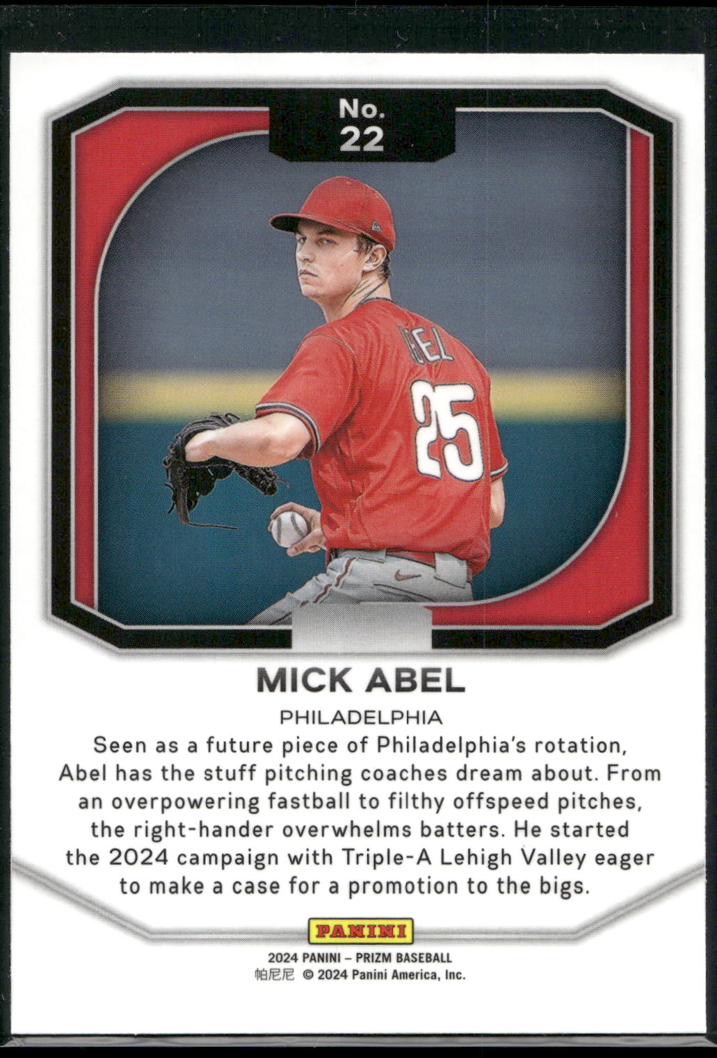 2024 Panini Prizm #22 Mick Abel Top Tier