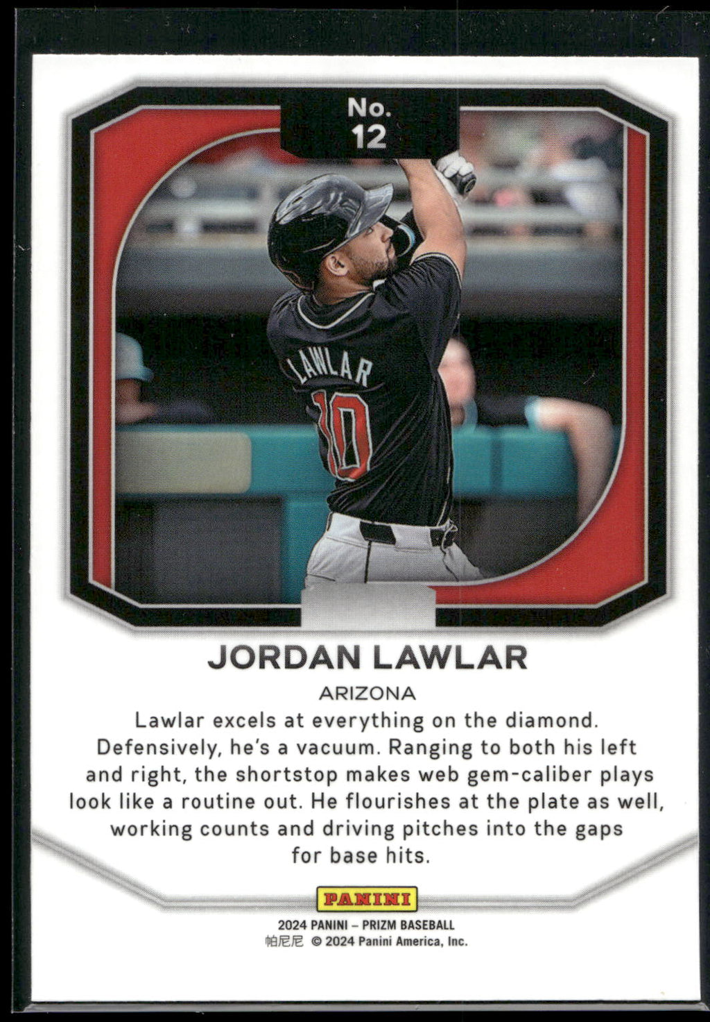 2024 Panini Prizm #12 Jordan Lawlar Top Tier