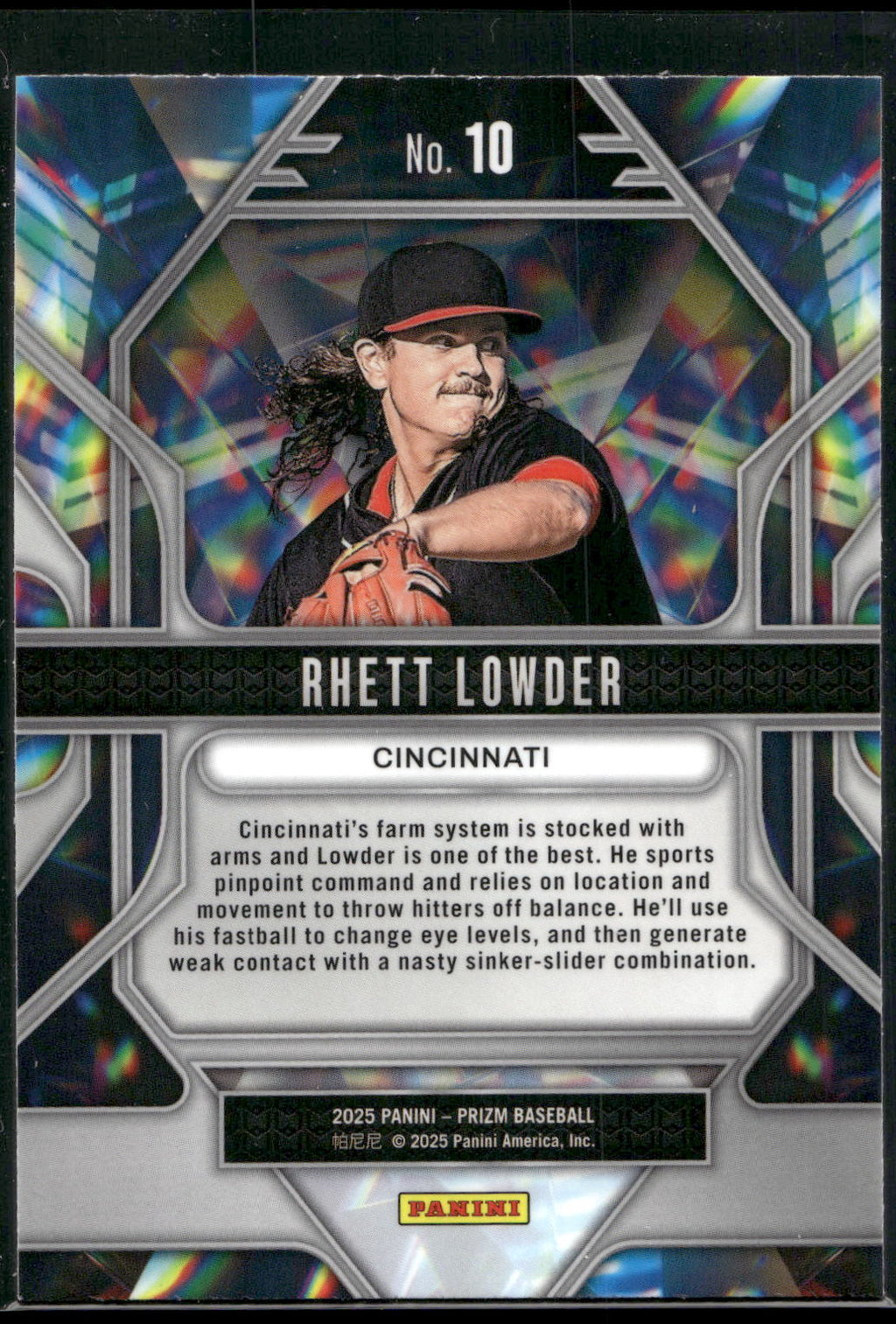 2025 Panini Prizm #10 Rhett Lowder Prizmatic
