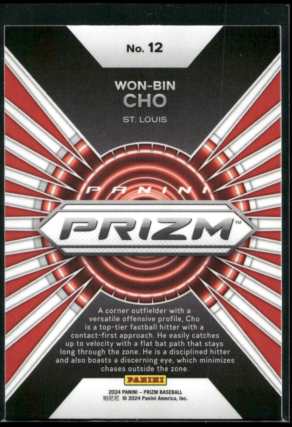 2024 Panini Prizm #12 Won-Bin Cho Hype