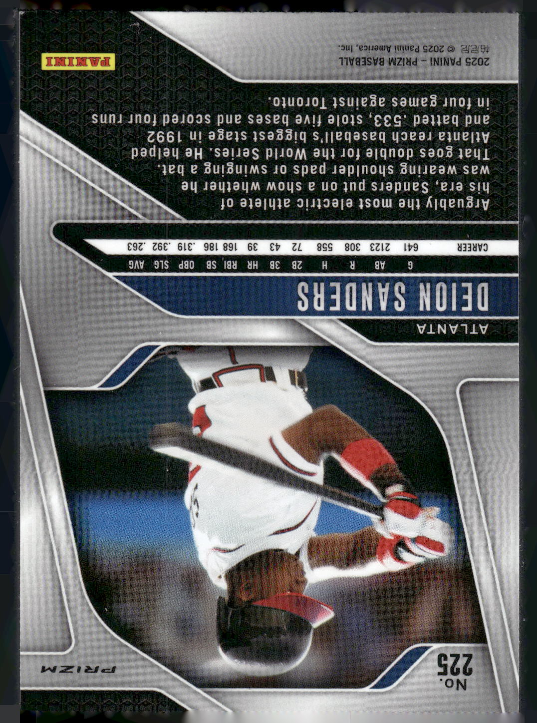 2025 Panini Prizm #225 Deion Sanders Pink Ice Prizms