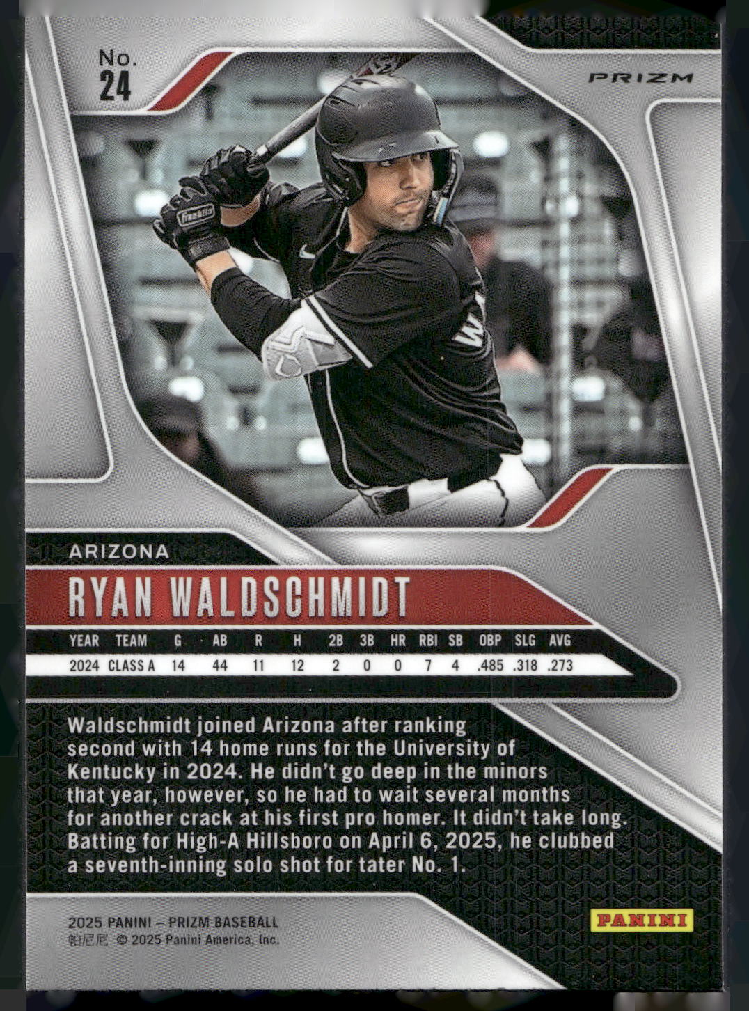 2025 Panini Prizm #24 Ryan Waldschmidt Blue Ice Prizms