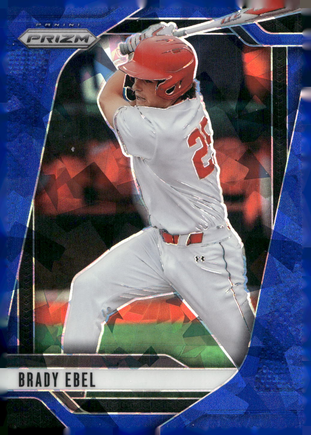2025 Panini Prizm #194 Brady Ebel Blue Ice Prizms