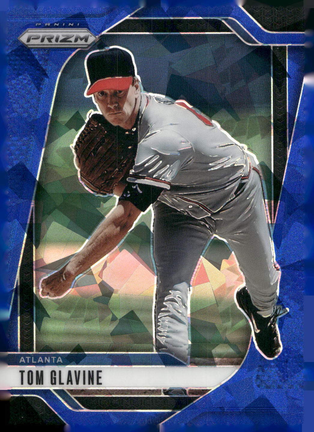 2025 Panini Prizm #137 Tom Glavine Blue Ice Prizms