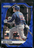 2025 Panini Prizm #89 Owen Caissie Blue Ice Prizms