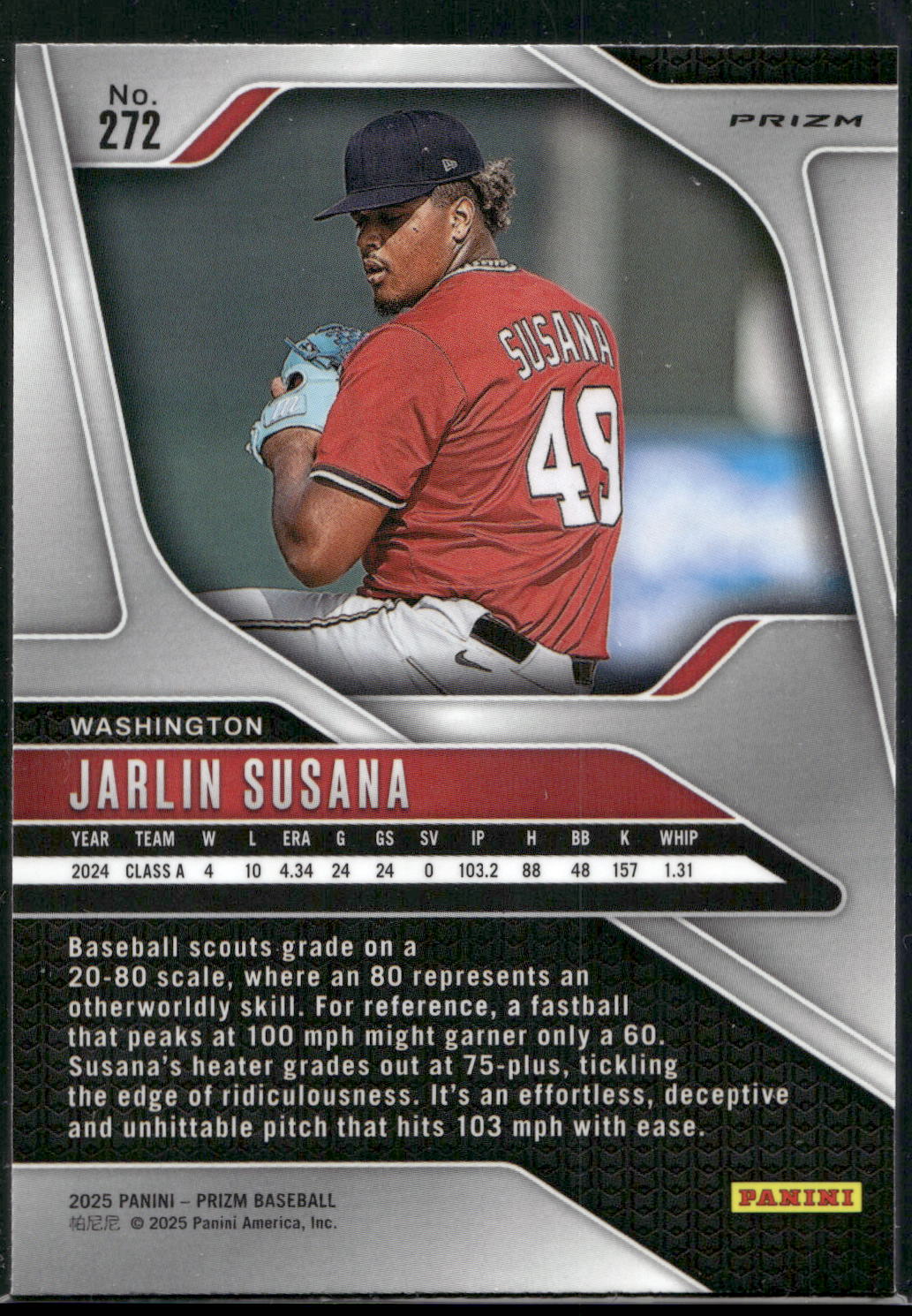 2025 Panini Prizm #272 Jarlin Susana Silver Prizms