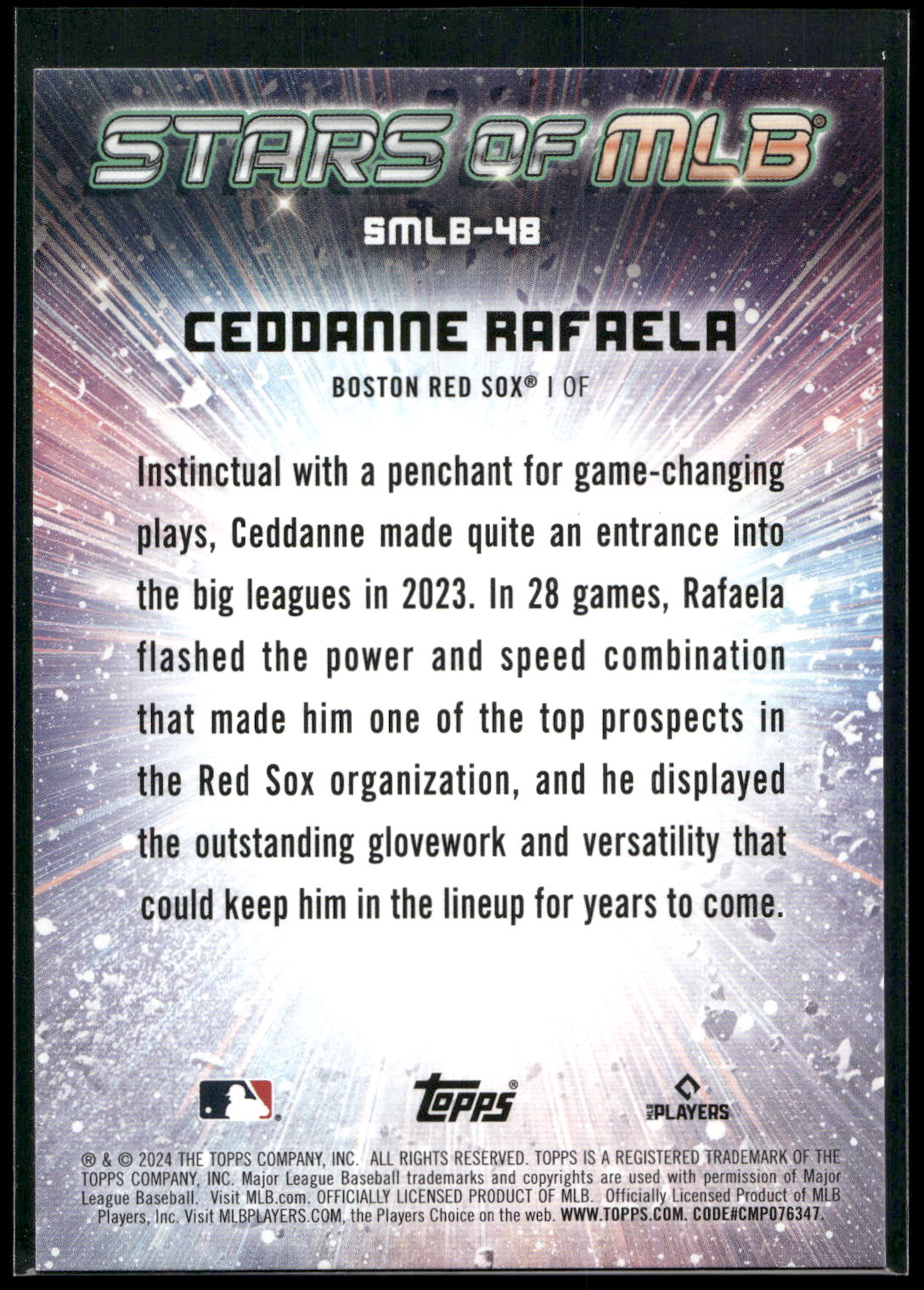 2024 Topps #SMLB-48 Ceddanne Rafaela Stars of MLB