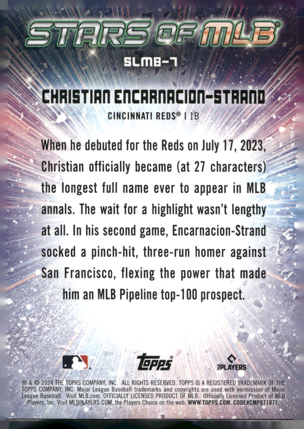 2024 Topps #SLMB-7 Christian Encarnacion-Strand Stars of MLB