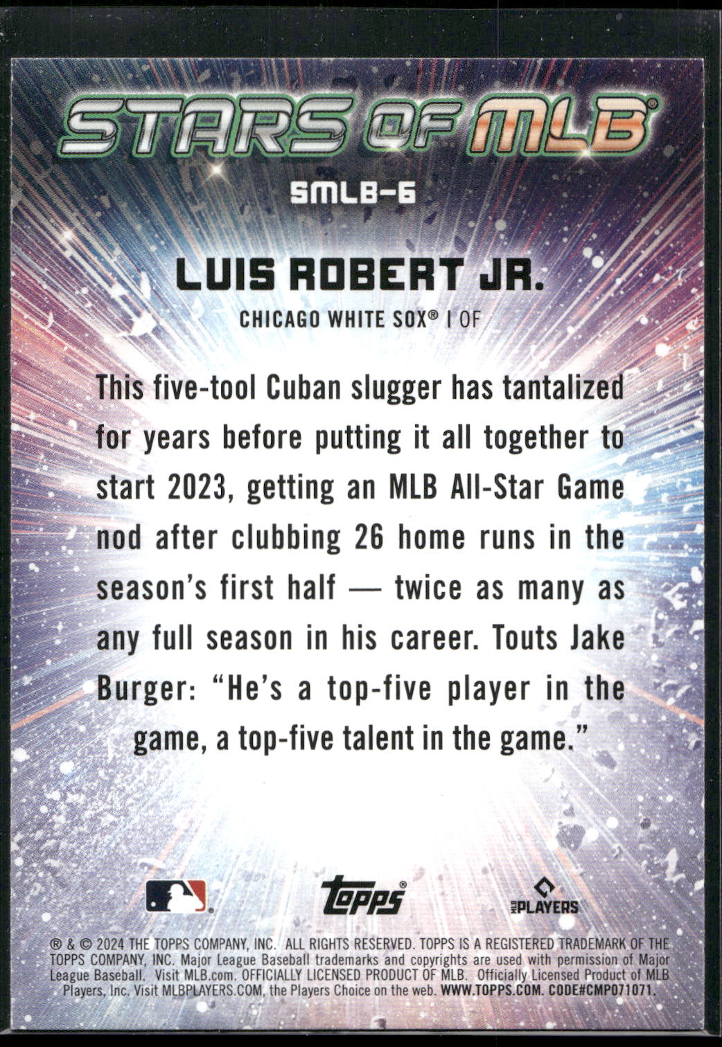 2024 Topps #SMLB-6 Luis Robert Jr. Stars of MLB