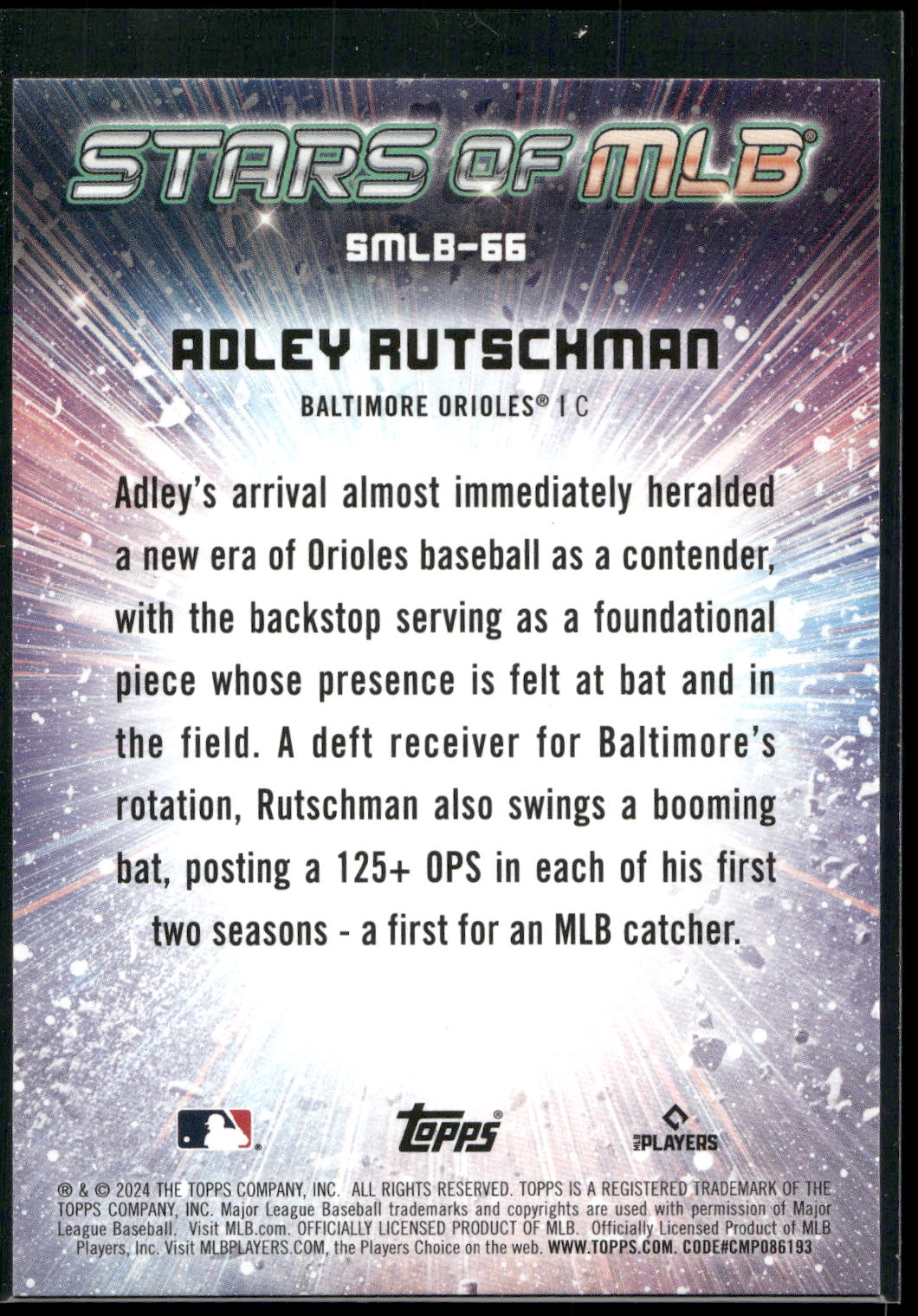 2024 Topps Update #SMLB-66 Adley Rutschman Stars of MLB
