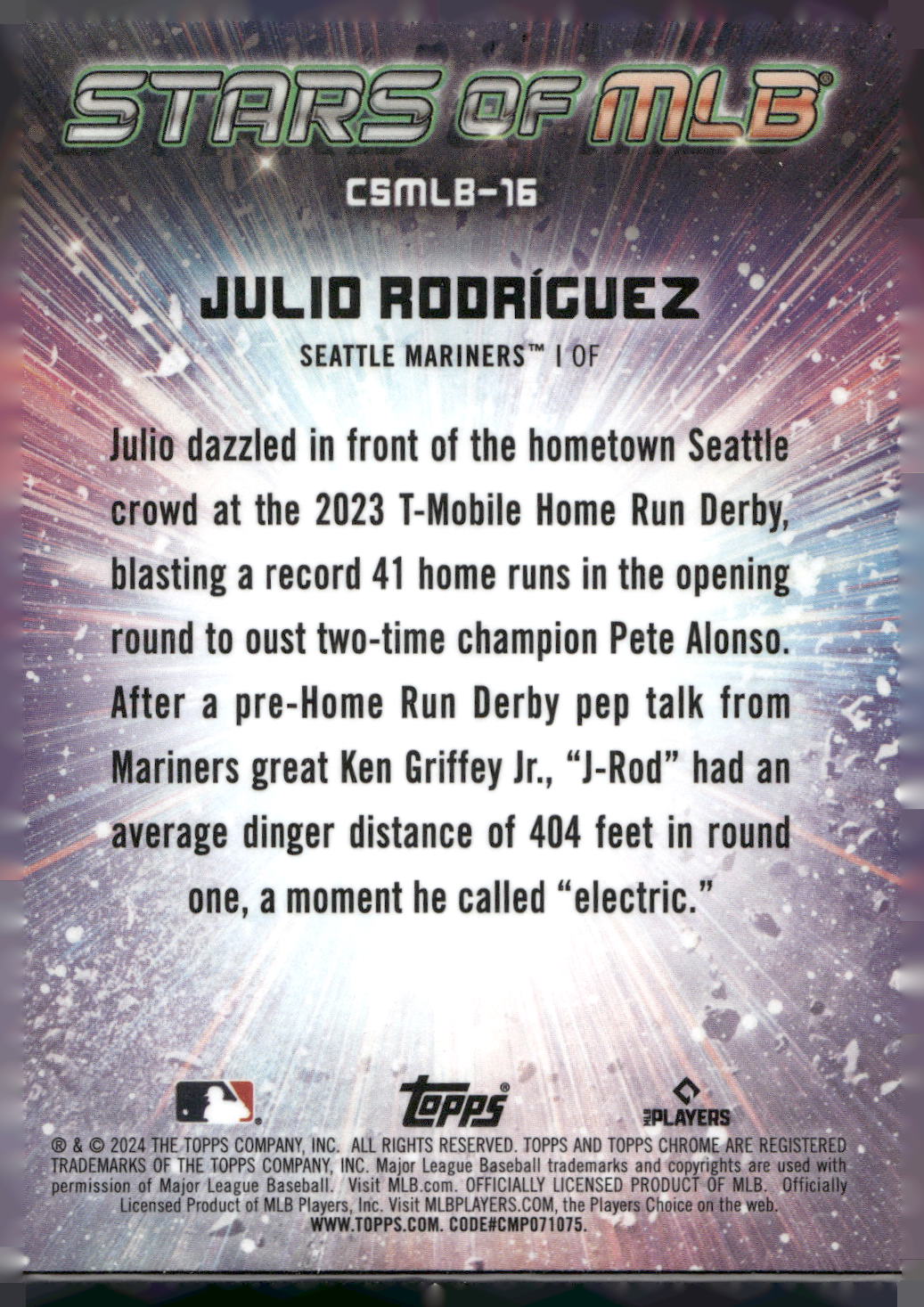 2024 Topps #SMLB-16 Julio Rodríguez Stars of MLB