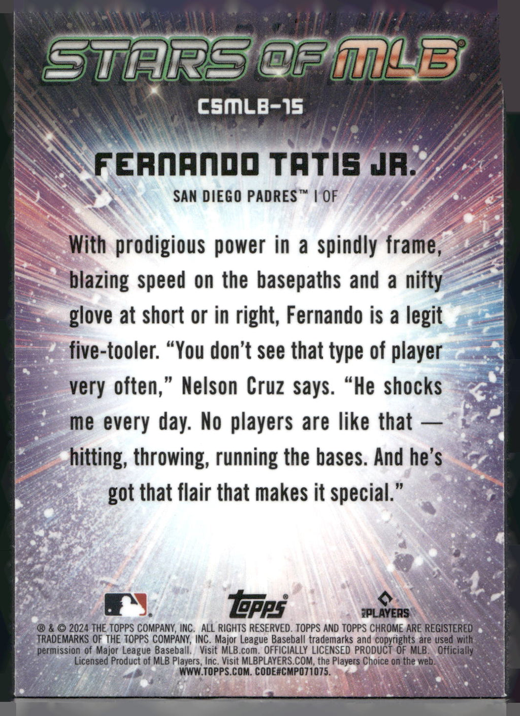 2024 Topps #SMLB-15 Fernando Tatis Jr. Stars of MLB