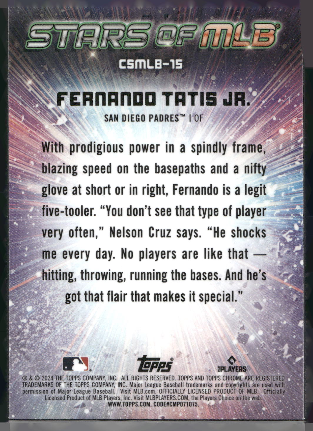 2024 Topps #SMLB-15 Fernando Tatis Jr. Stars of MLB