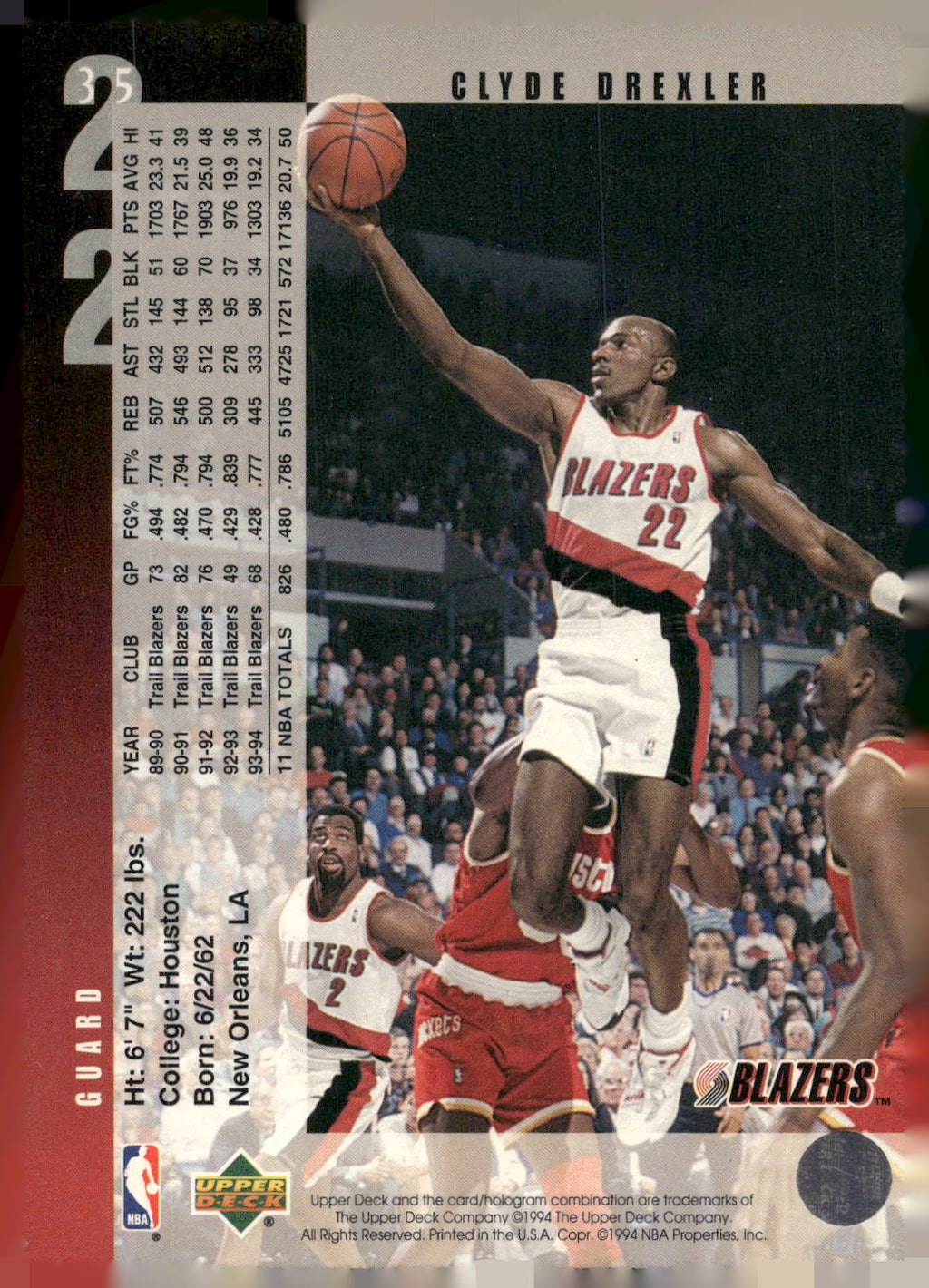 1994-95 Upper Deck #35 Clyde Drexler
