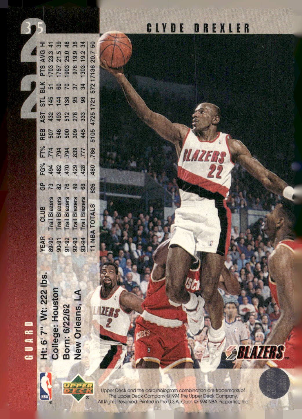 1994-95 Upper Deck #35 Clyde Drexler