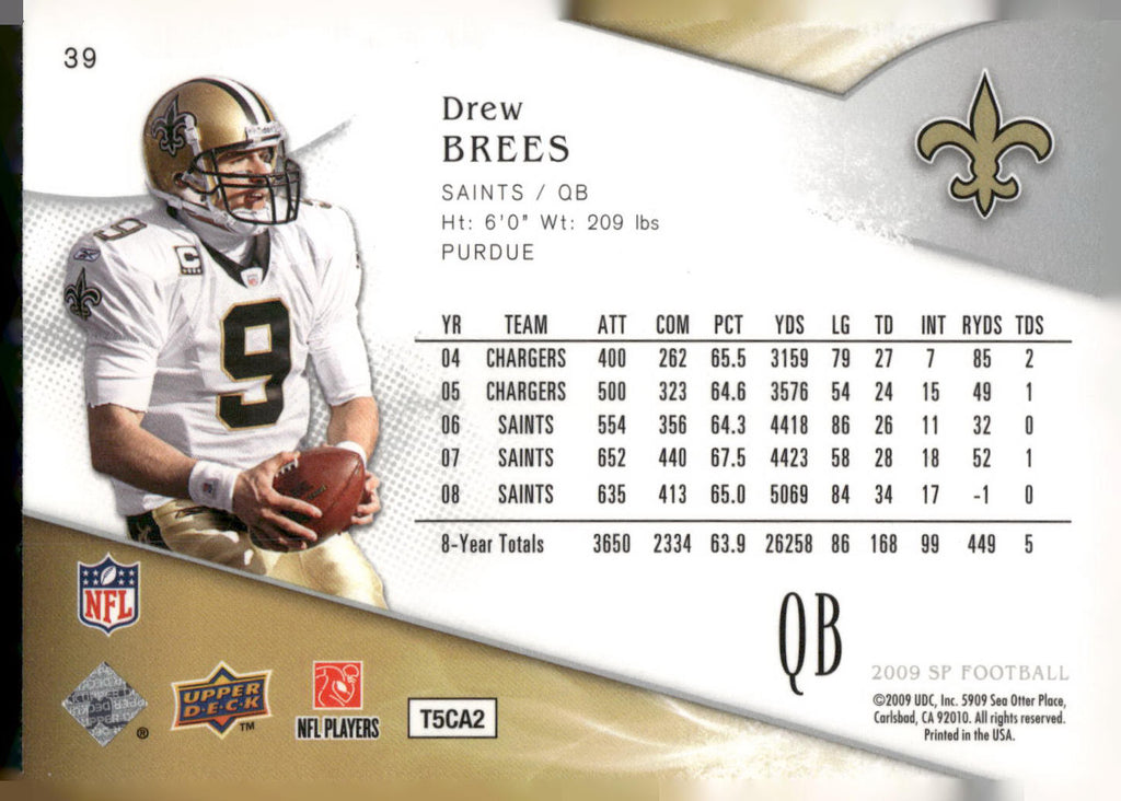 2009 SP #39 Drew Brees