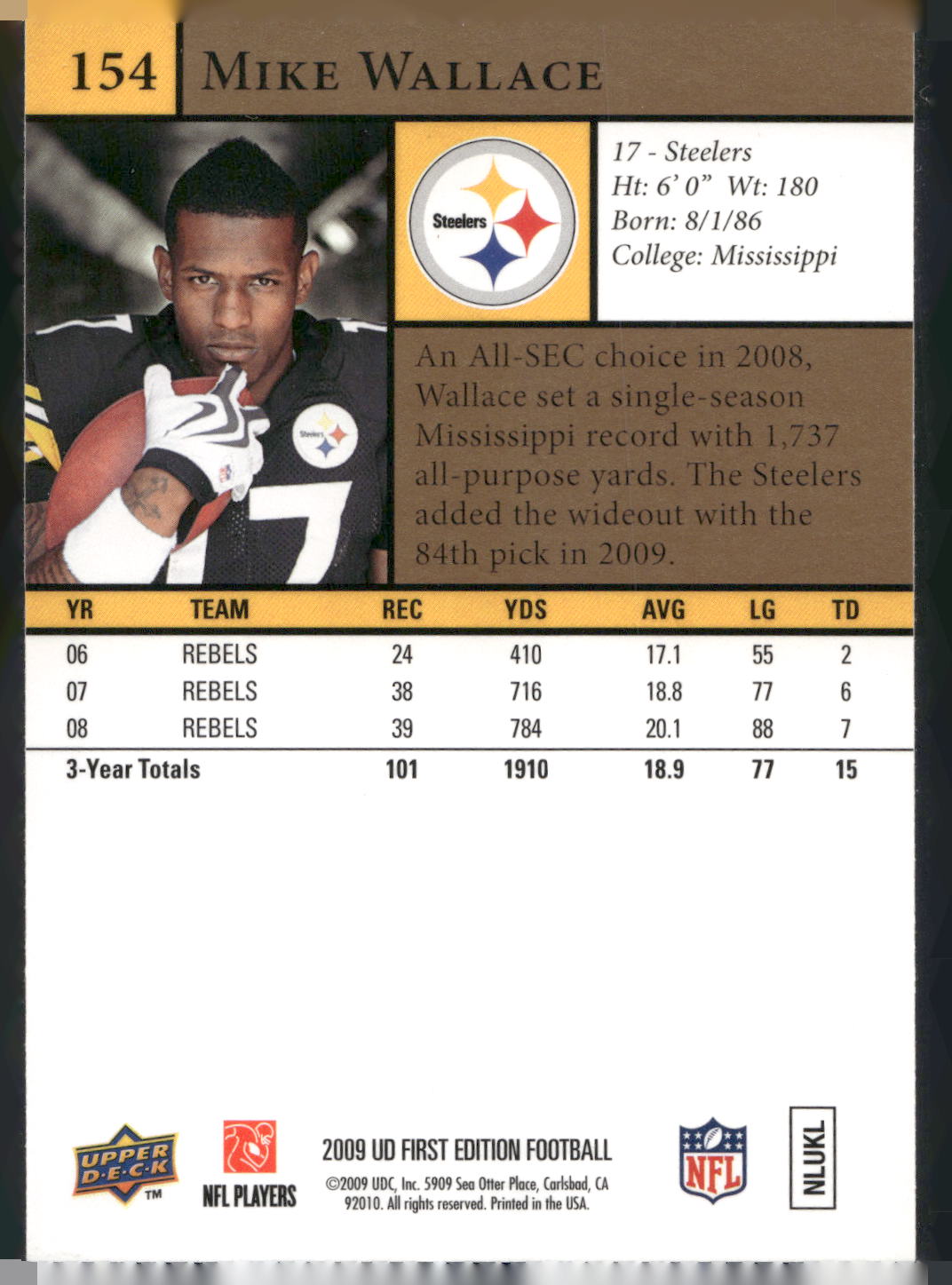 2009 Upper Deck #262 Mike Wallace