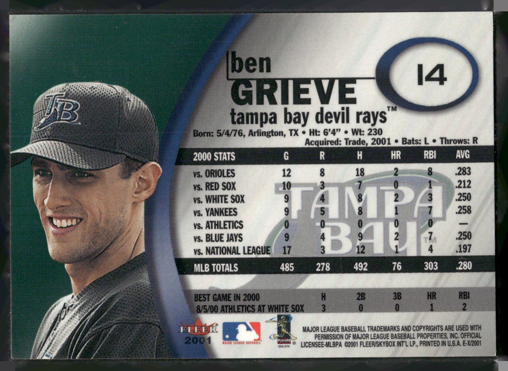 2001 Fleer E-X #14 Ben Grieve