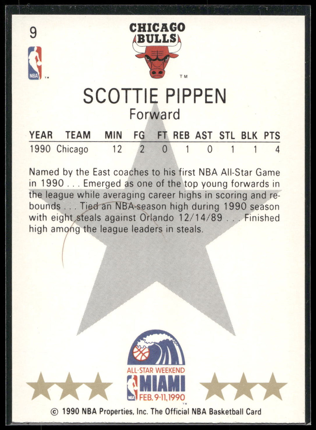 1990-91 Hoops #9 Scottie Pippen