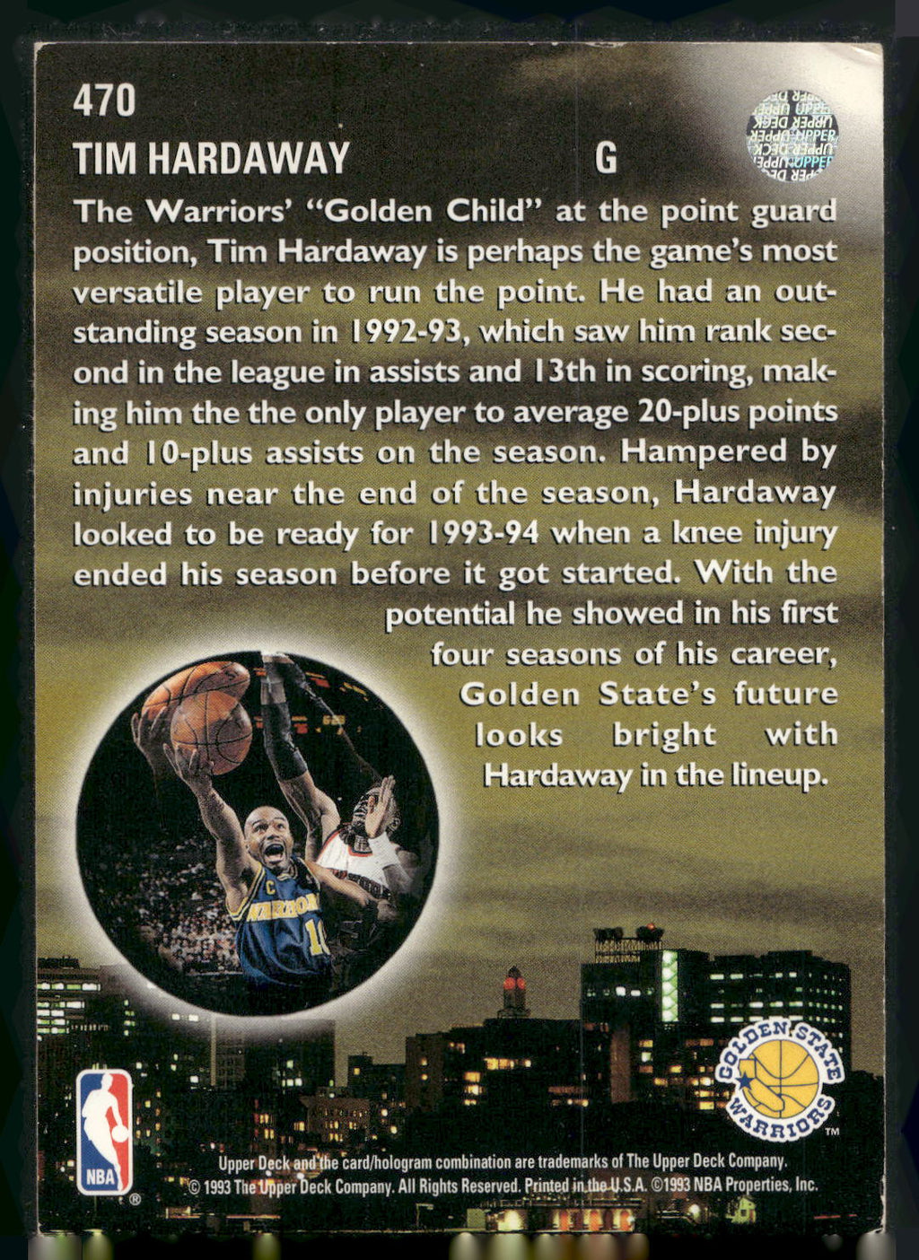 1993-94 Upper Deck #470 Tim Hardaway