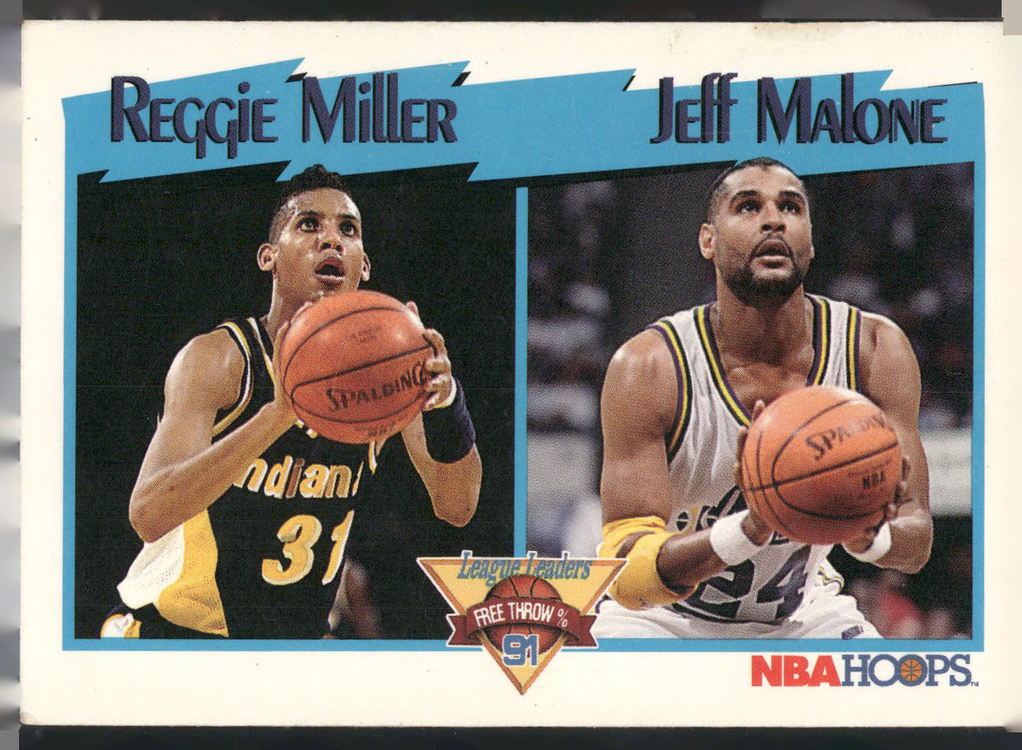 1991-92 Hoops #308 Reggie Miller / Jeff Malone