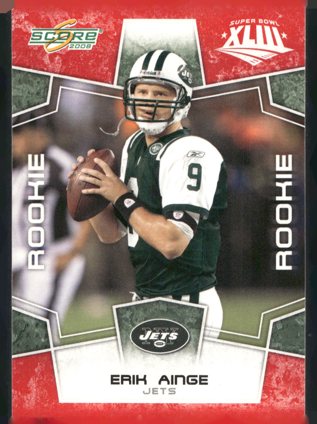 2008 Score #412 Erik Ainge Super Bowl XLIII