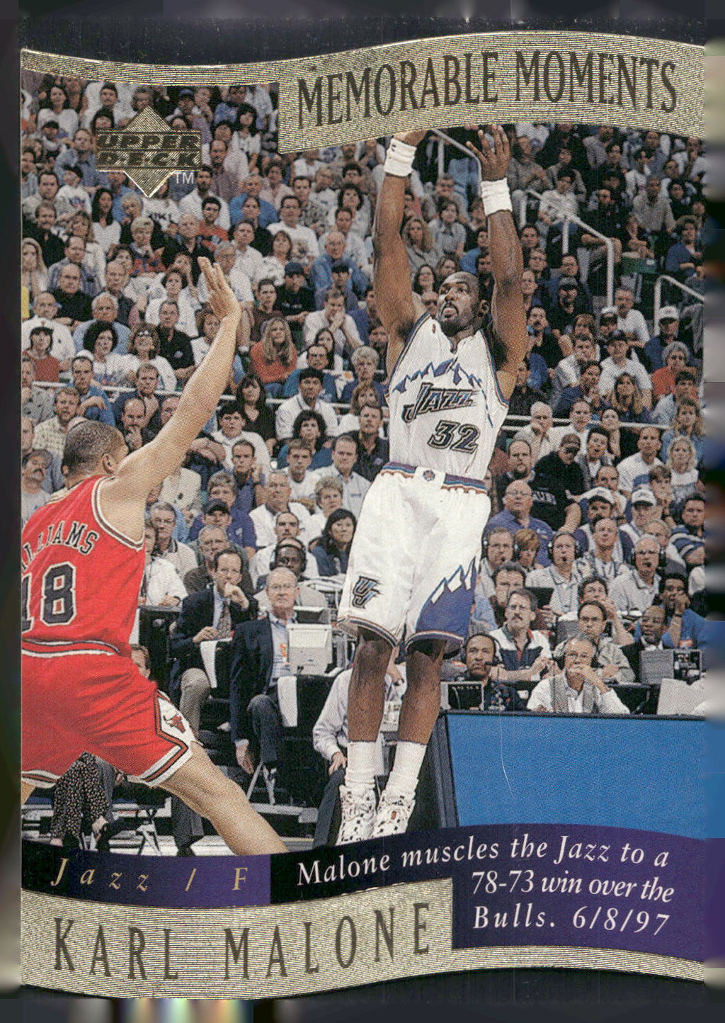 1997-98 Collector's Choice #7 Karl Malone Memorable Moments