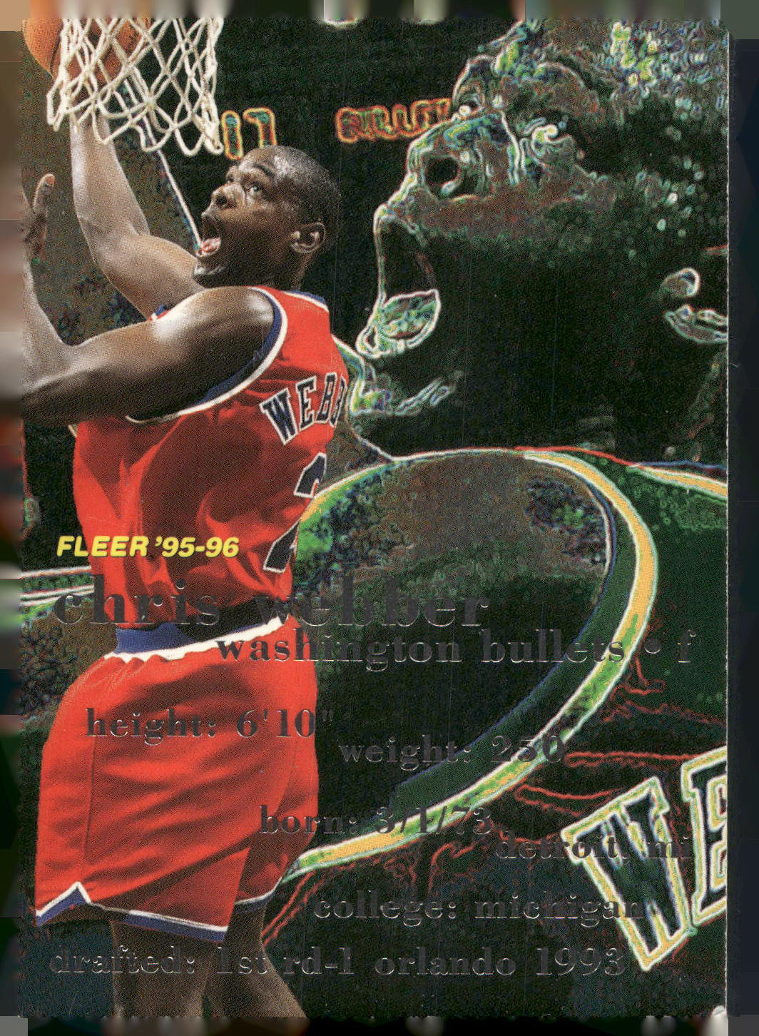 1995-96 Fleer #197 Chris Webber