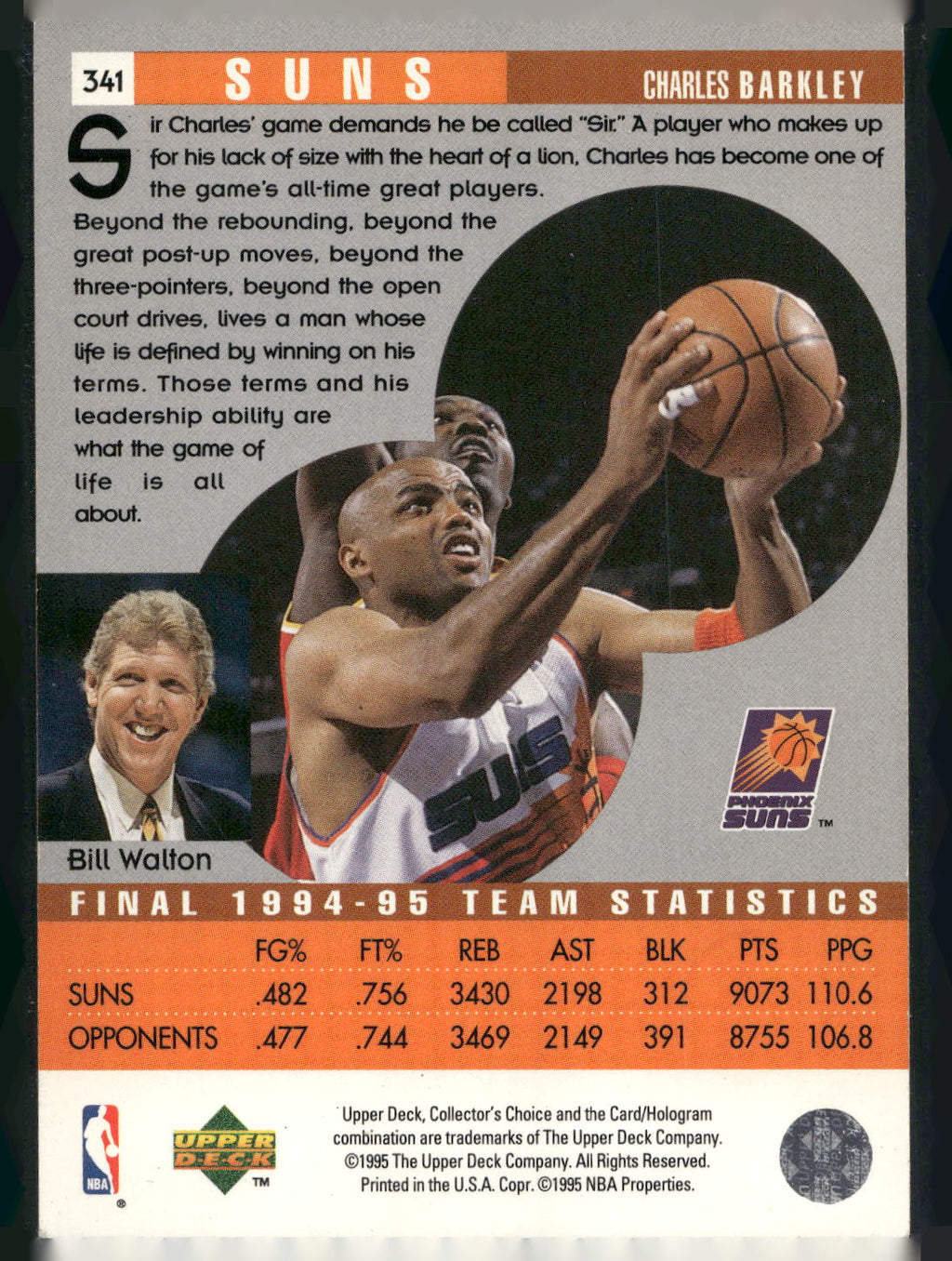 1995-96 Collector's Choice #341 Charles Barkley Player's Club