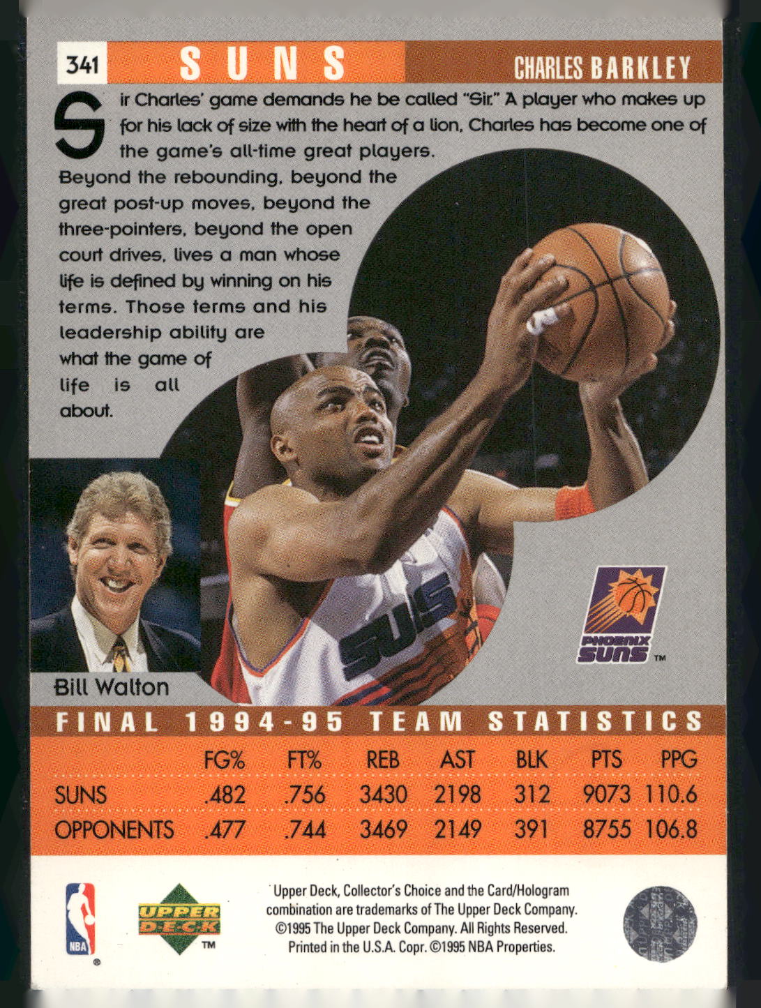 1995-96 Collector's Choice #341 Charles Barkley Player's Club