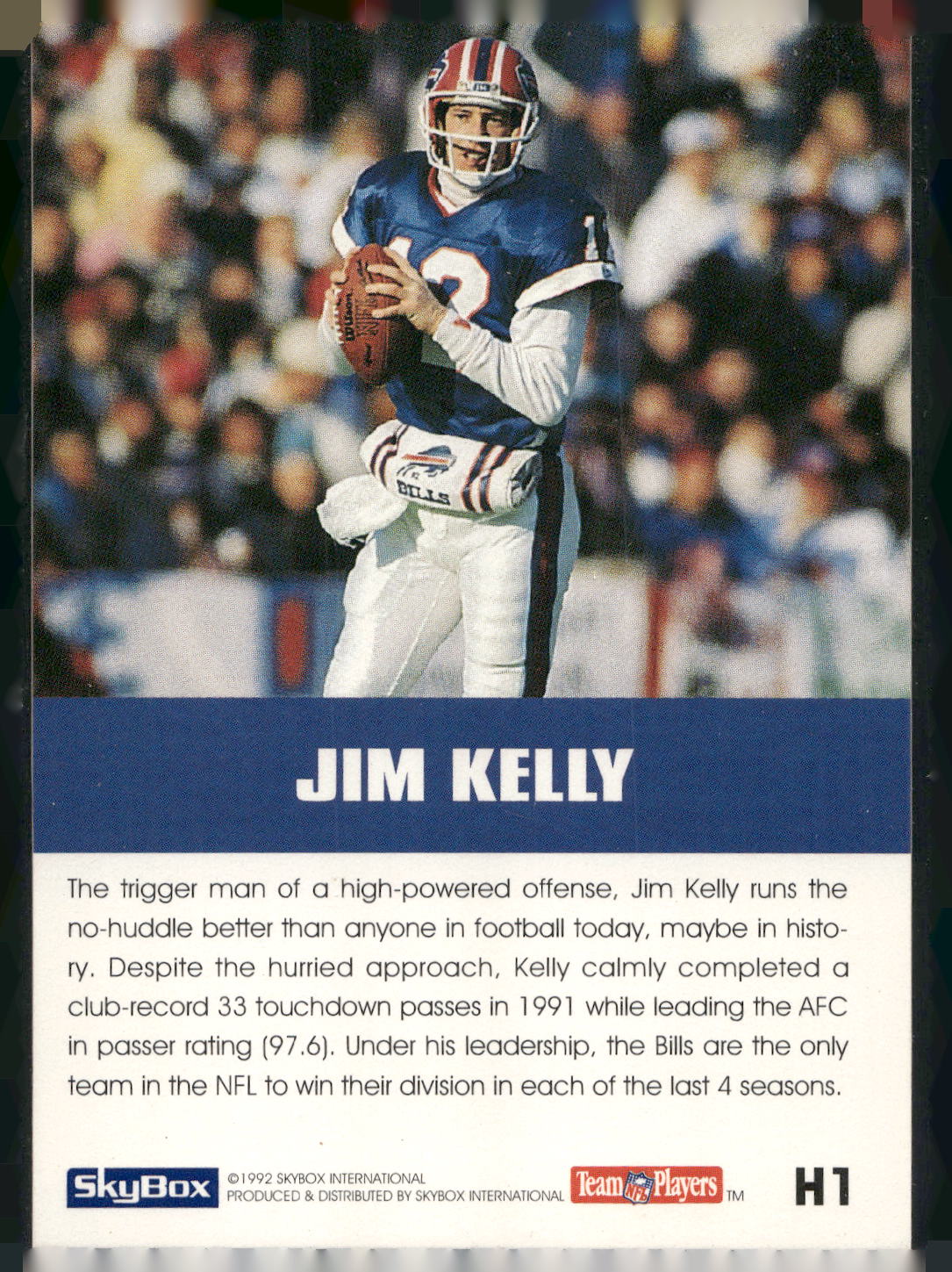 1992 SkyBox Impact #H1 Jim Kelly Holograms