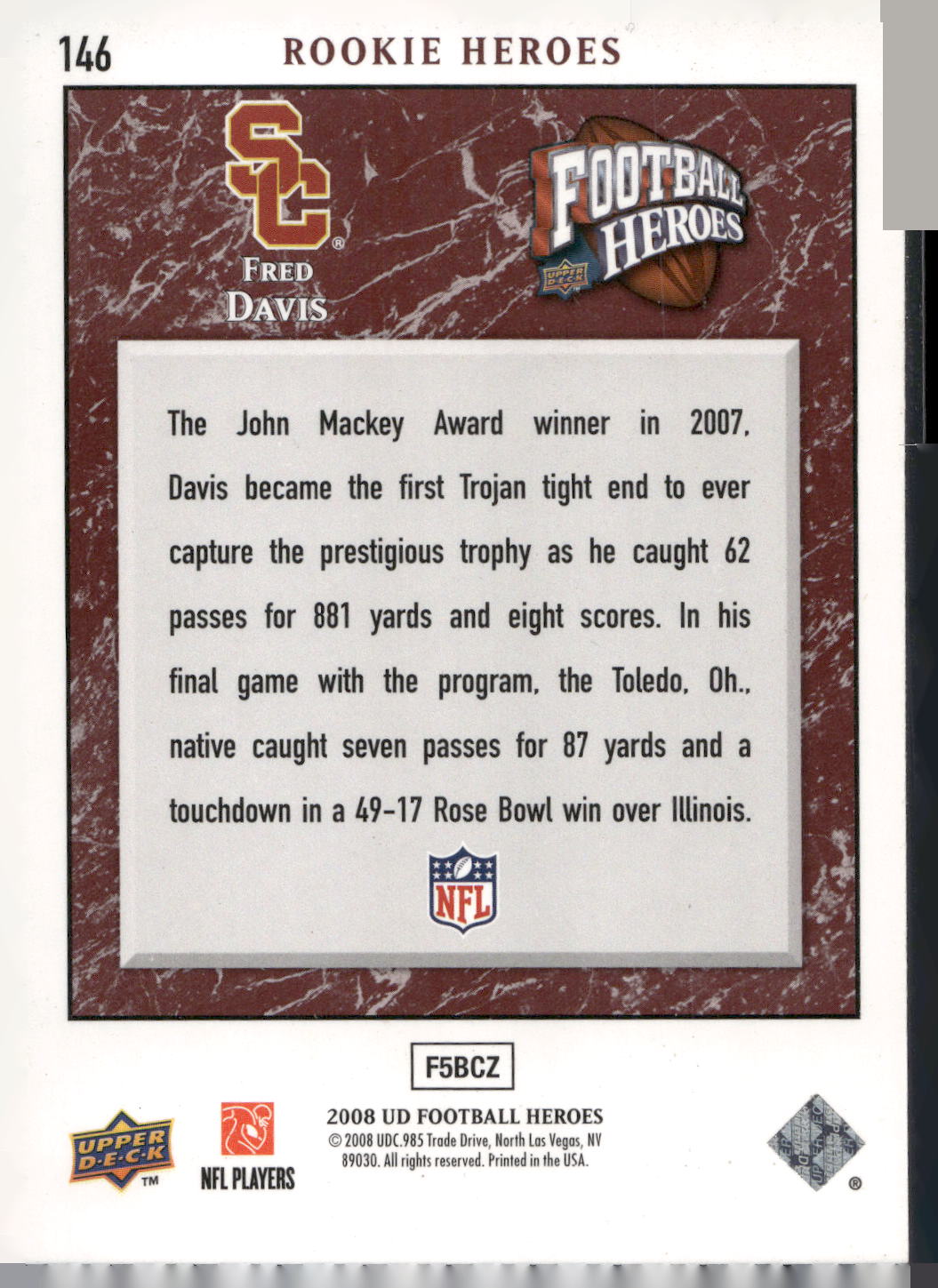 2008 Upper Deck Heroes #146 Fred Davis