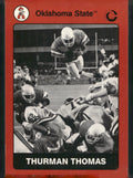 1991 Collegiate Collection Oklahoma State Cowboys #93 Thurman Thomas