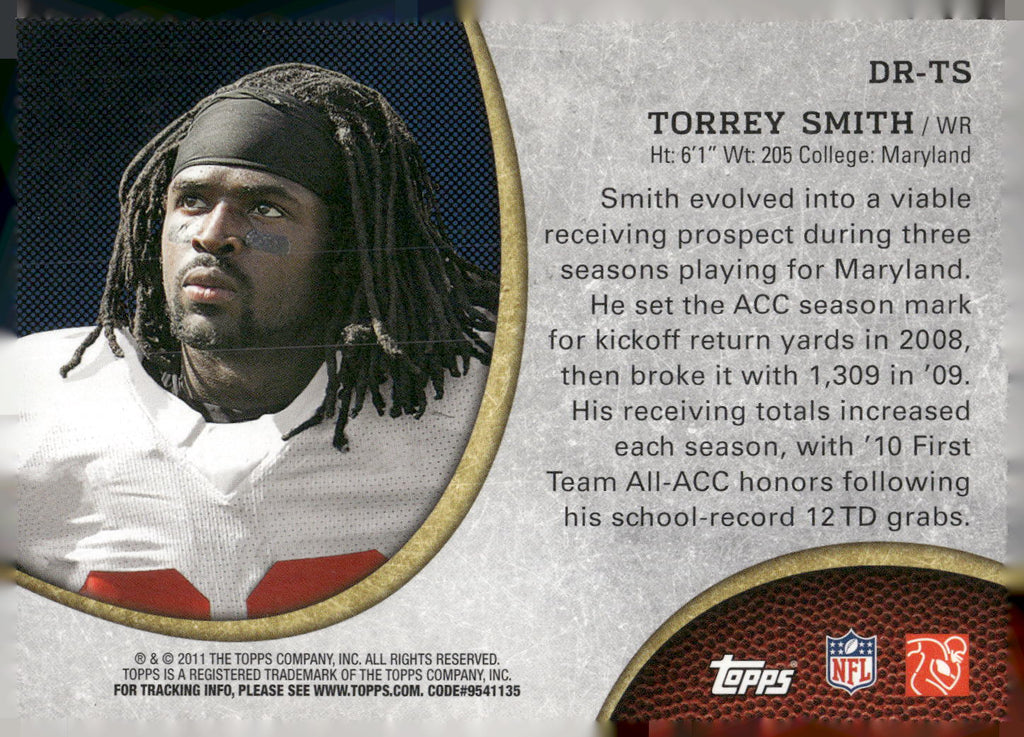 2011 Topps Rising Rookies #DR-TS Torrey Smith NFL Draft