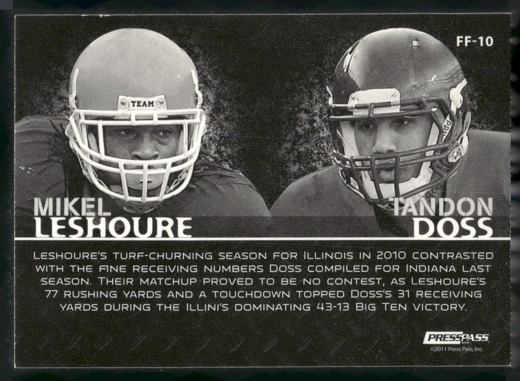 2011 Press Pass #FF-10 Mikel Leshoure / Tandon Doss Face to Face