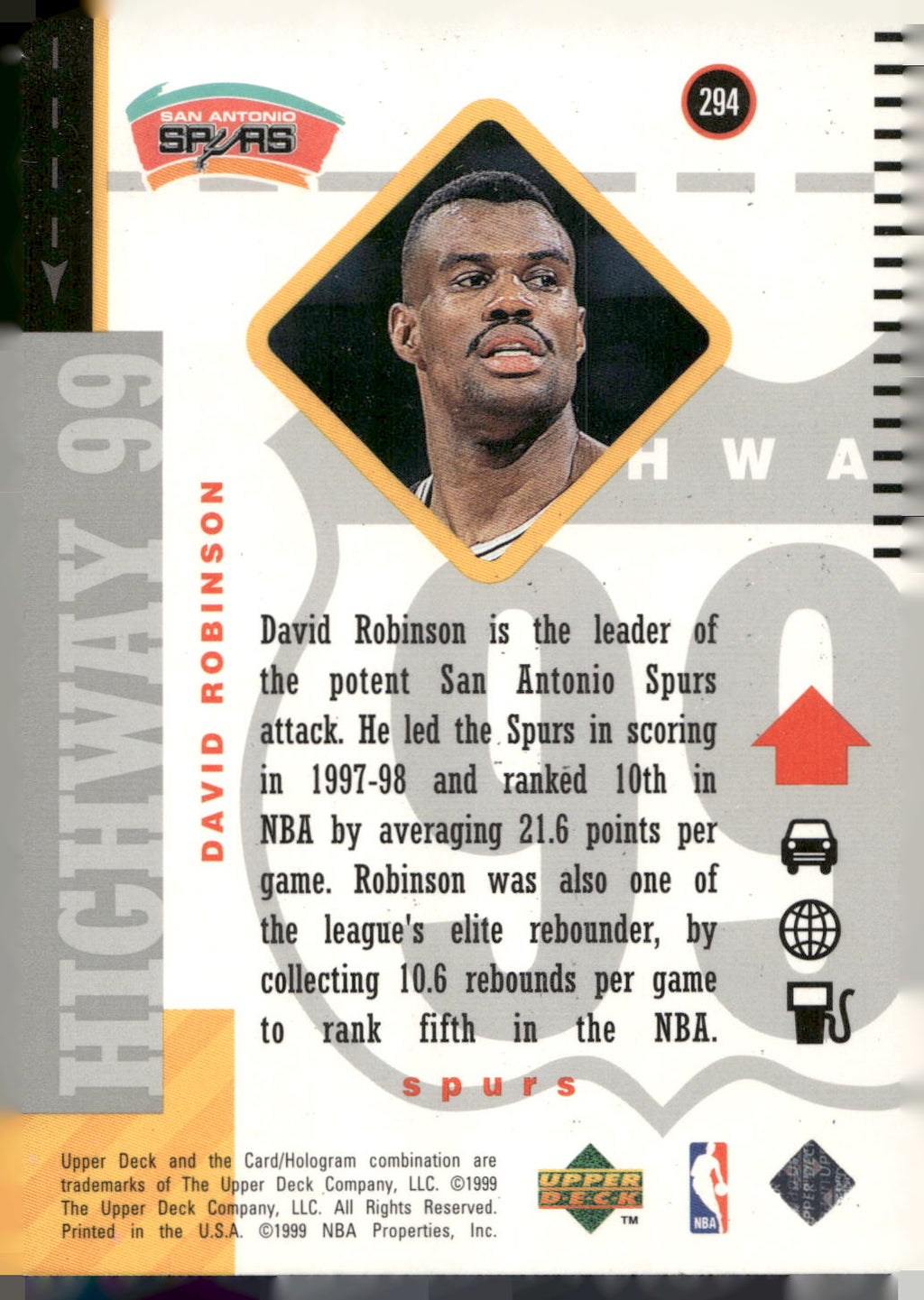 1998-99 Upper Deck #294 David Robinson