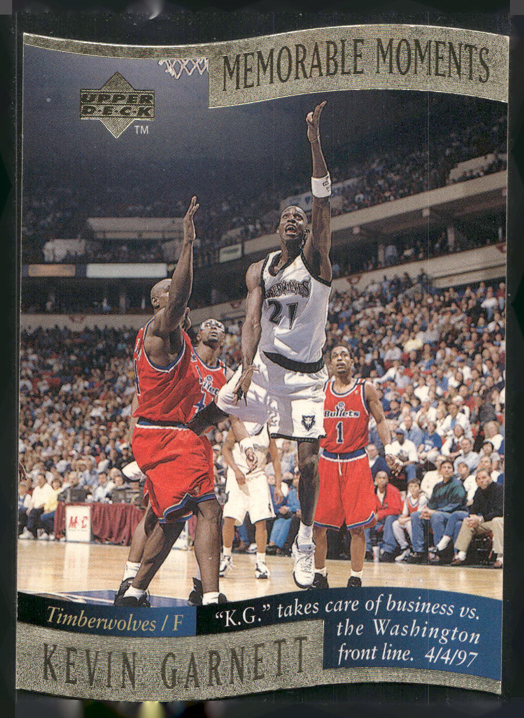 1997-98 Collector's Choice #5 Kevin Garnett Memorable Moments