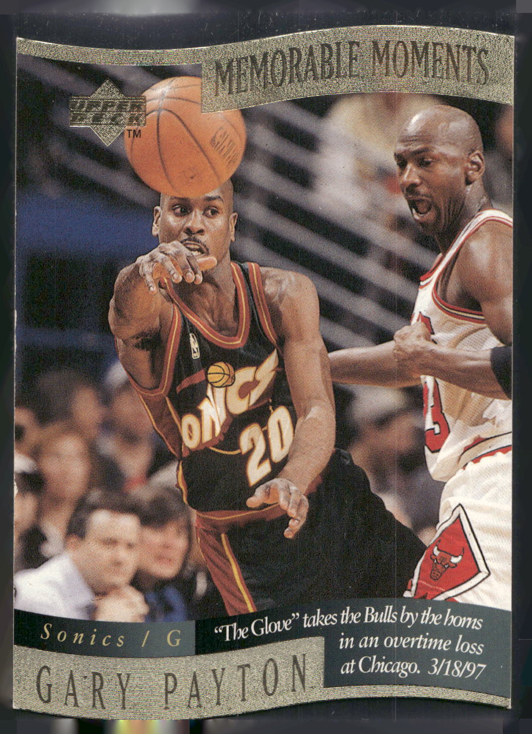 1997-98 Collector's Choice #9 Gary Payton Memorable Moments