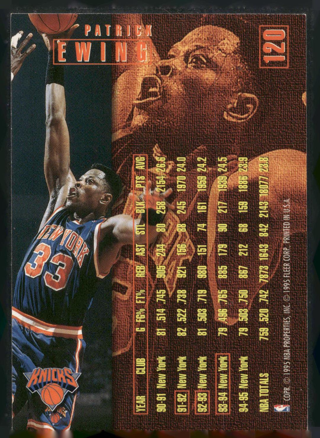 1995-96 Fleer #120 Patrick Ewing