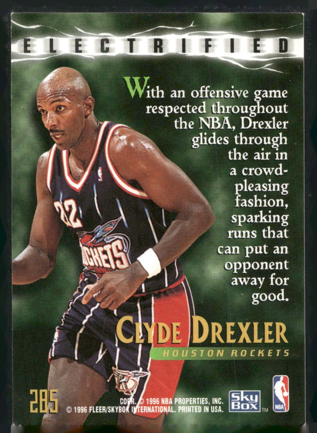 1995-96 SkyBox Premium #285 Clyde Drexler