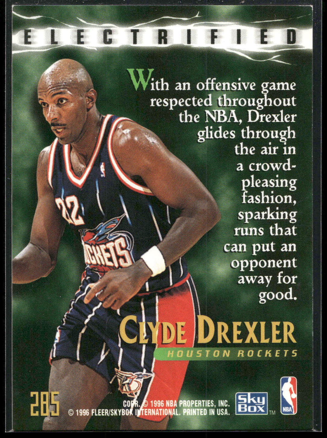 1995-96 SkyBox Premium #285 Clyde Drexler