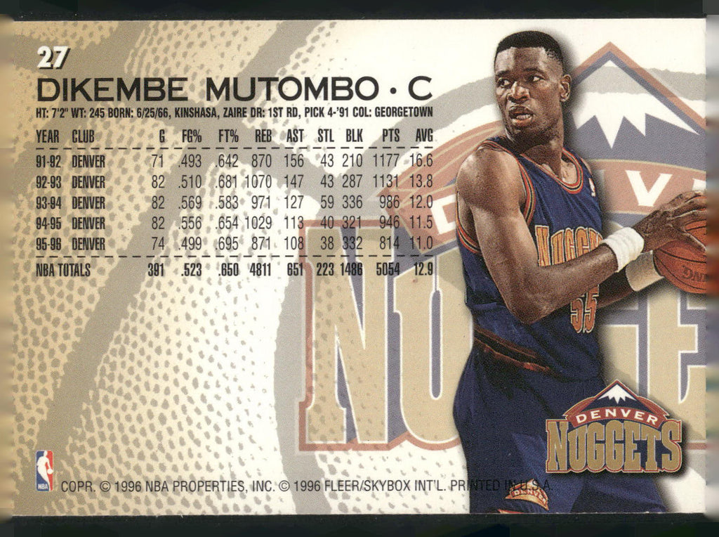 1996-97 Fleer #27 Dikembe Mutombo