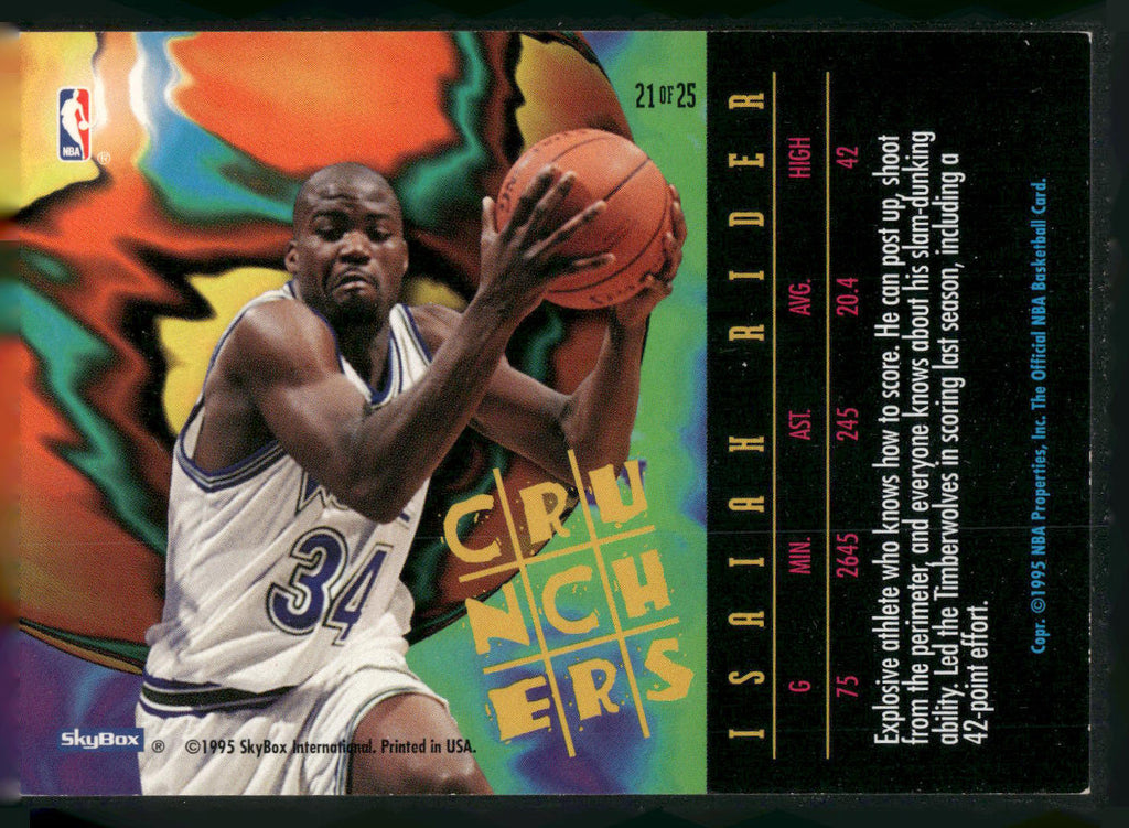 1995-96 Hoops #21 Isaiah Rider Number Crunchers