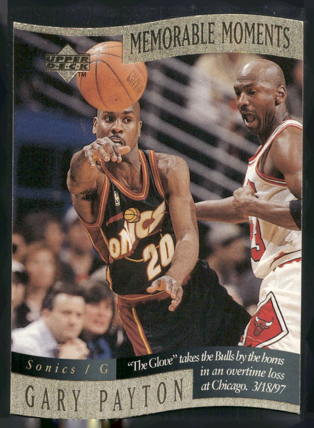 1997-98 Collector's Choice #9 Gary Payton Memorable Moments