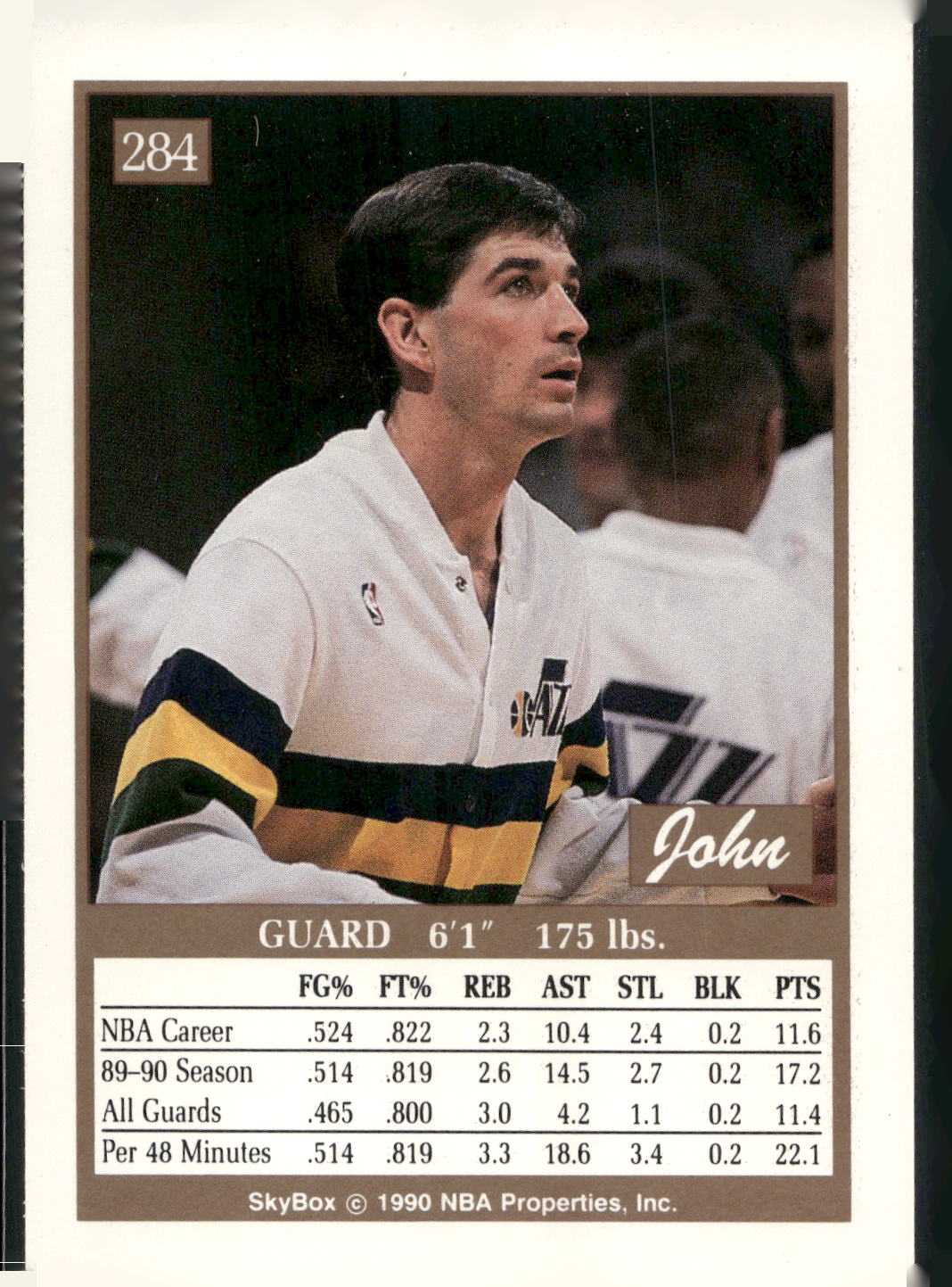 1990-91 SkyBox #284 John Stockton
