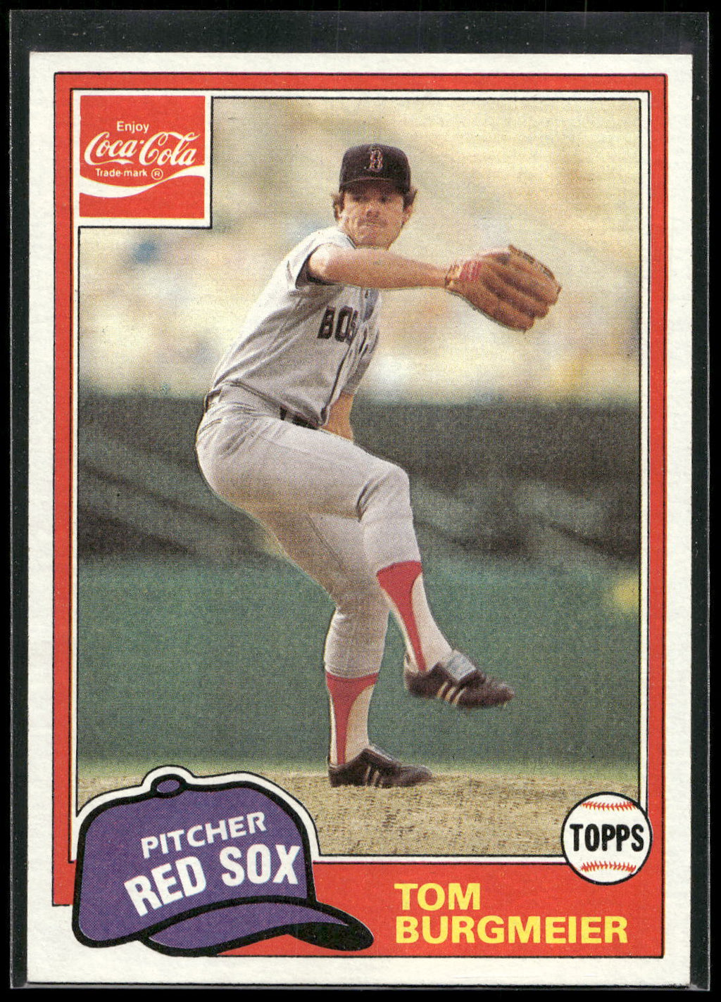 1981 Topps Coca-Cola Boston Red Sox #1 Tom Burgmeier